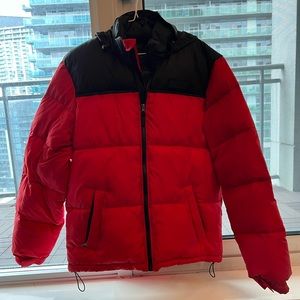 AÉROPOSTALE MOCK NECK COLOUR BLOCK PUFFER